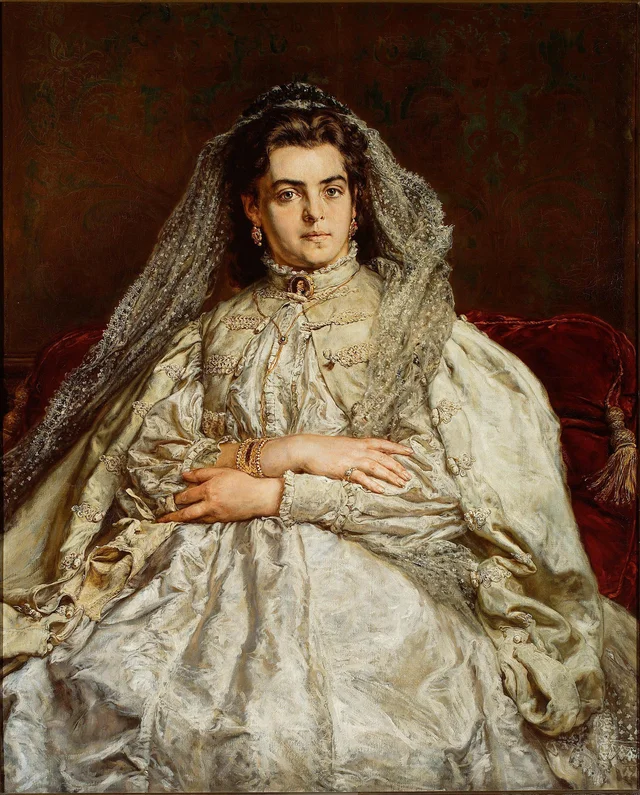 Portrait of Teodora Matejko (née Giebułtowska) in Her Wedding Dress