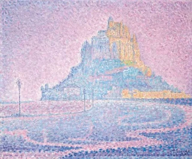 Mont Saint-Michel. Fog and sun