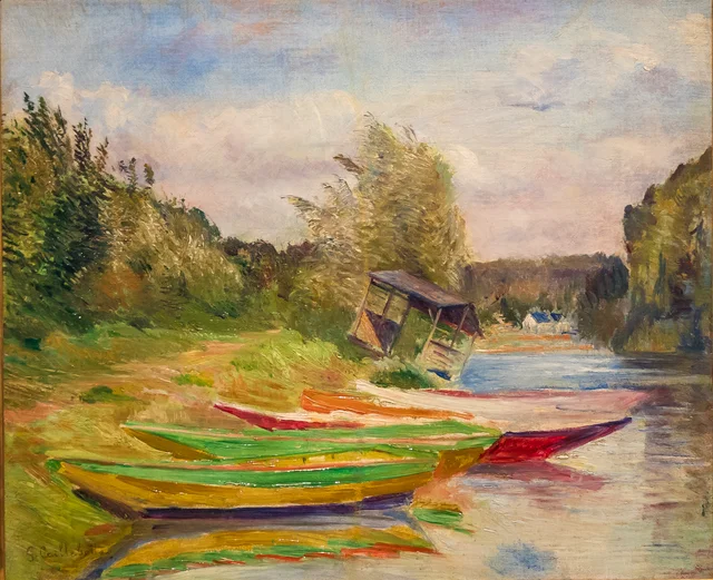Barges and Huts, Bank of the Seine