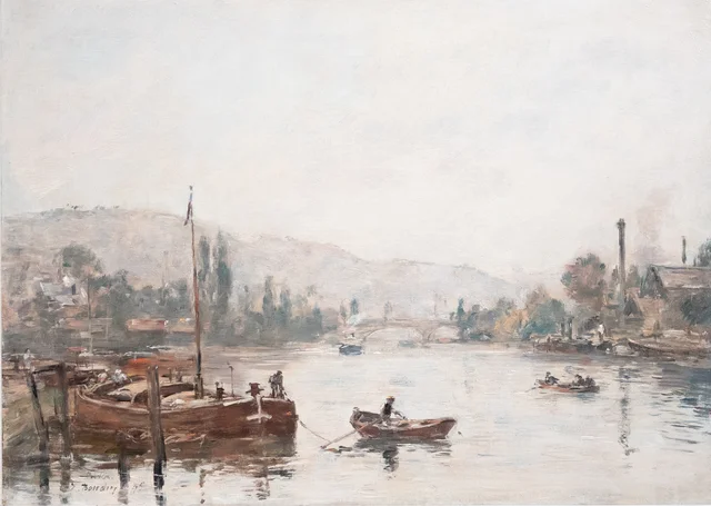 Rouen - coast Sainte-Catherine, morning fog