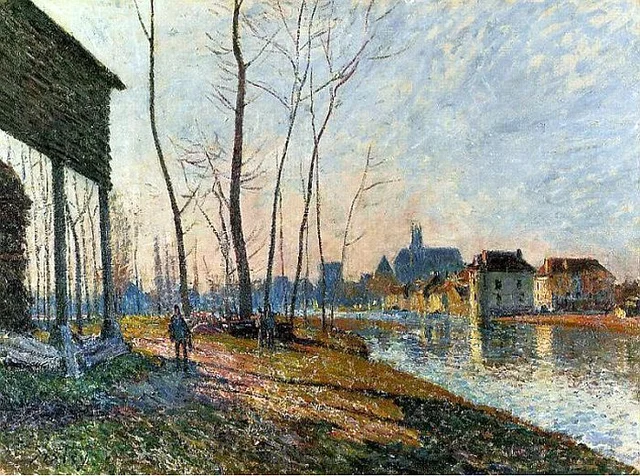 Februarmorgen in Moret-sur-Loing
