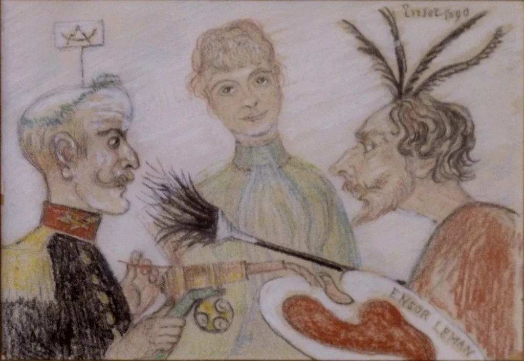 Ensor and Leman discussing painting