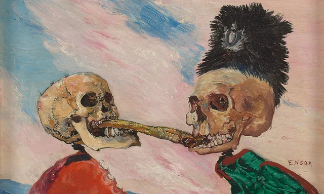 Skeletons Fighting over a Smoked Herring