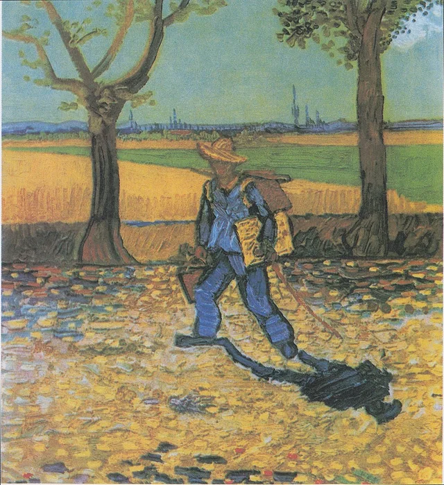 在上班路上的画家