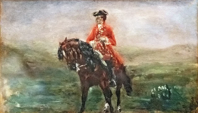 Jinete con traje del siglo XVIII