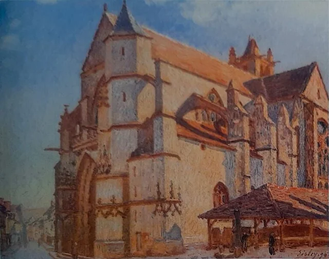 L'Église de Moret au soleil‎