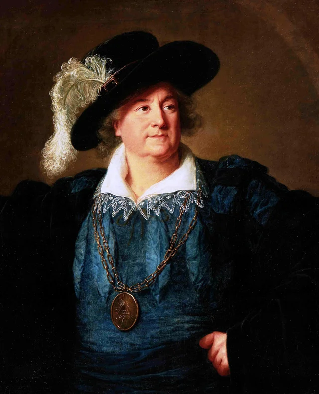 Stanisław Augustus with masonic emblem on his breast