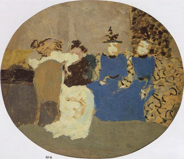 En visite, les demoiselles Fornachon