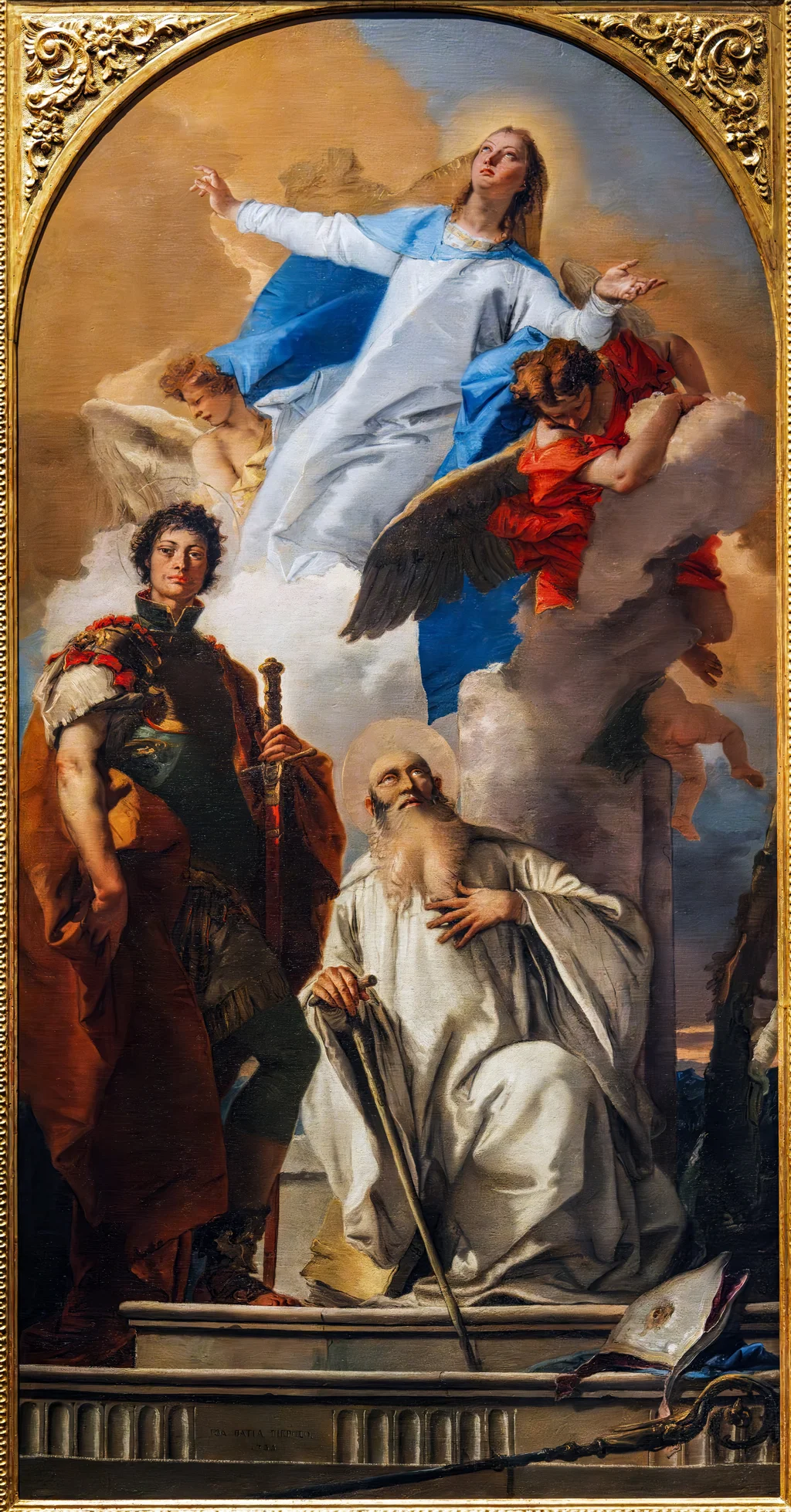 La Virgen en gloria entre San Jorge y San Romualdo