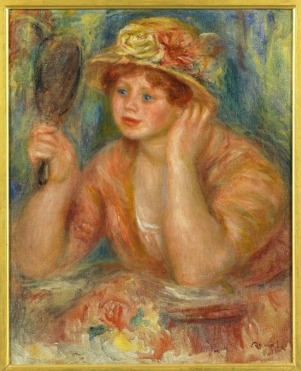 Giovane donna allo specchio