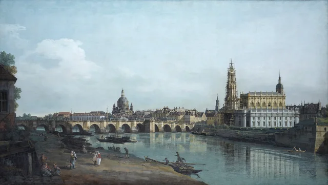 Dresden From the Right Bank of the Elbe Below the Augustus Bridge