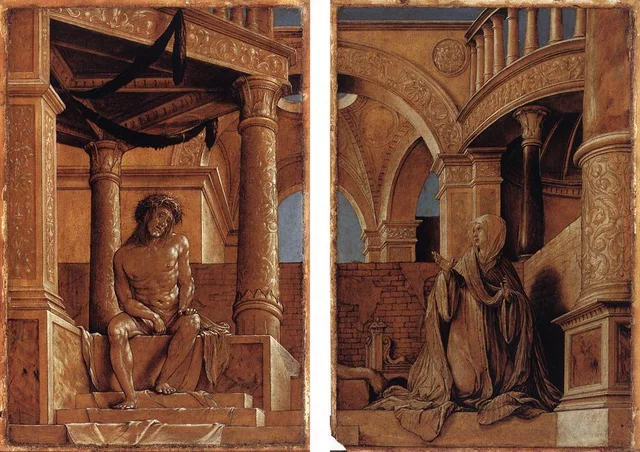 The Pensive Christ and the Virgin Mary Grieving