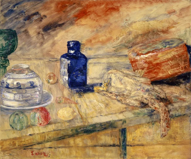 Blue Flask and Chicken