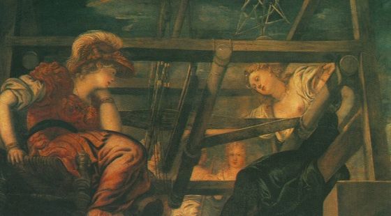 Aracne desafia Minerva em um concurso de tecelagem