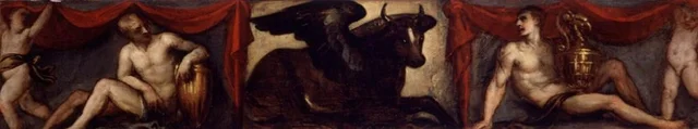 Symbol des Evangelisten Lukas (der Stier)