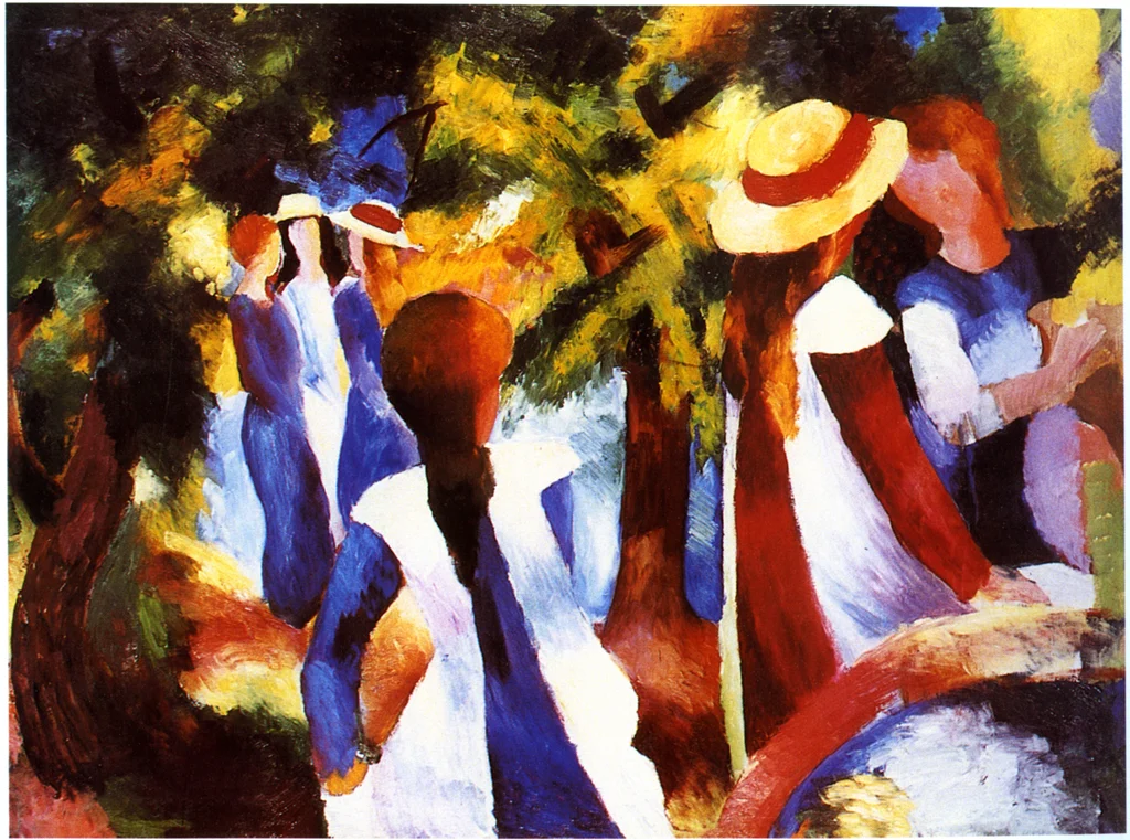 Girls under Trees