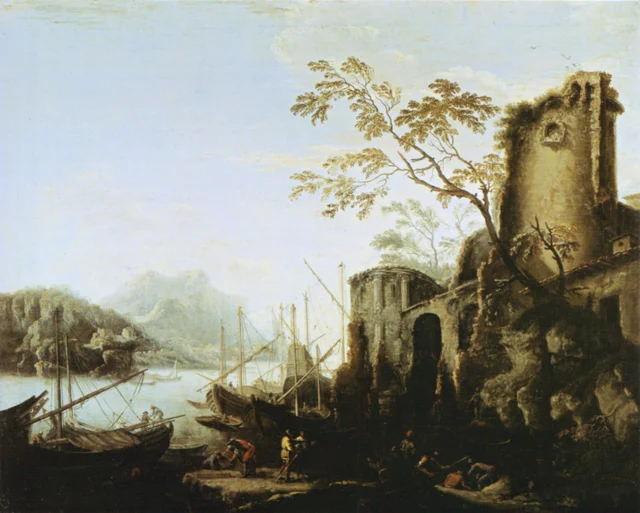 Marine Landscape with Towers