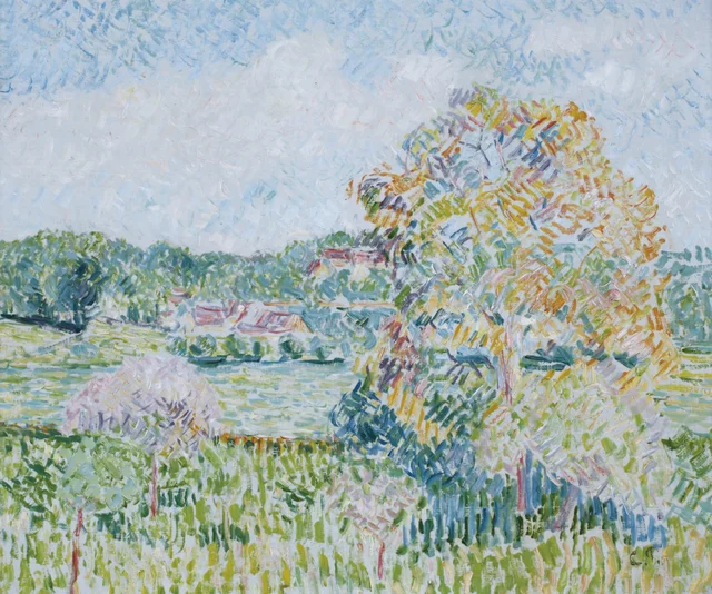The Great Walnut Tree at Eragny, Autumn, Sketch