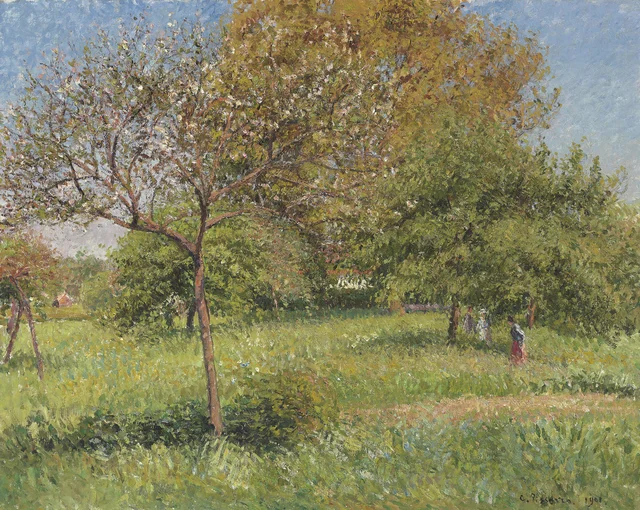 The Great Walnut Tree, Morning, Eragny