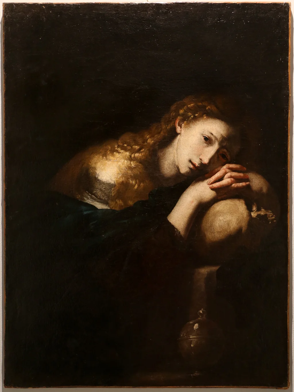 Madeleine méditant devant le crâne