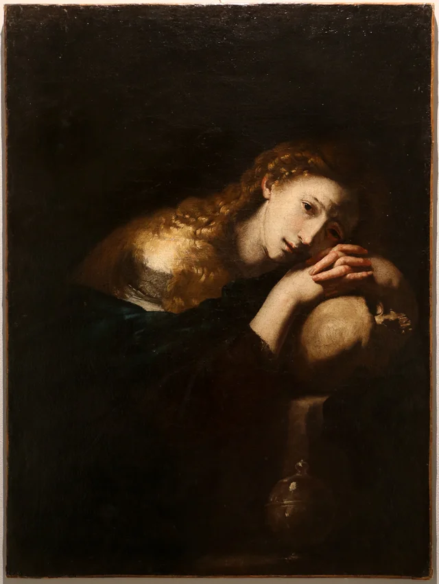 Magdalena in Betrachtung des Schädels
