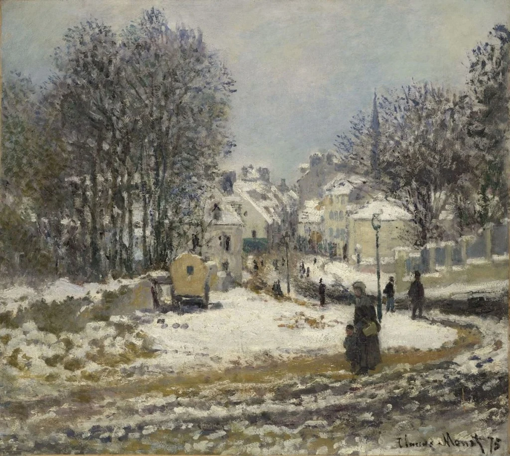 Die Einfahrt zur Grande Rue in Argenteuil, Winter