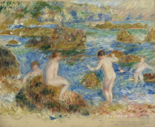 Nude Boys on the Rocks at Guernsey