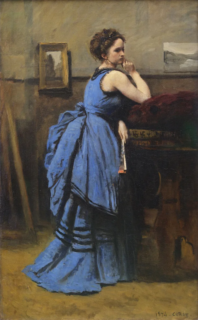 La dama de azul