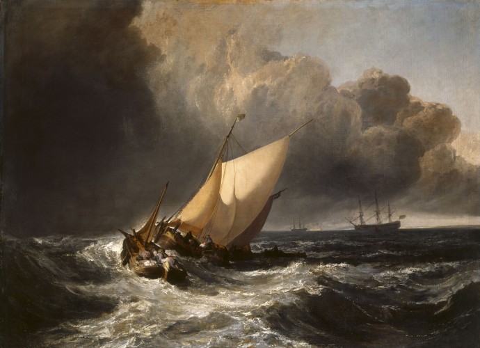 Bateaux hollandais par gros temps