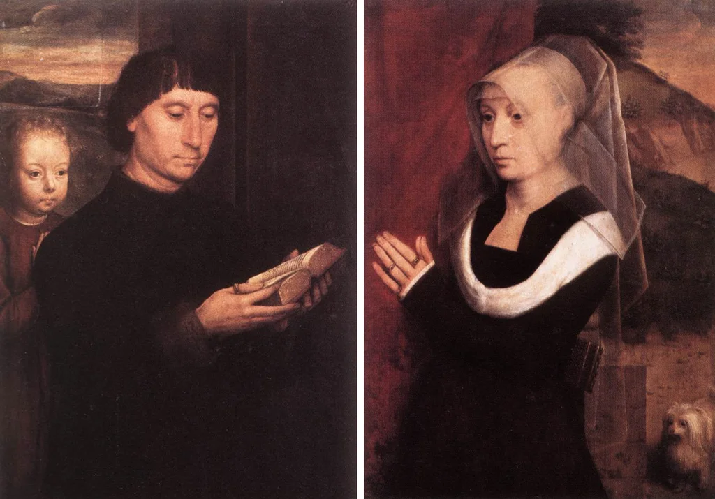 Diptych with two donors