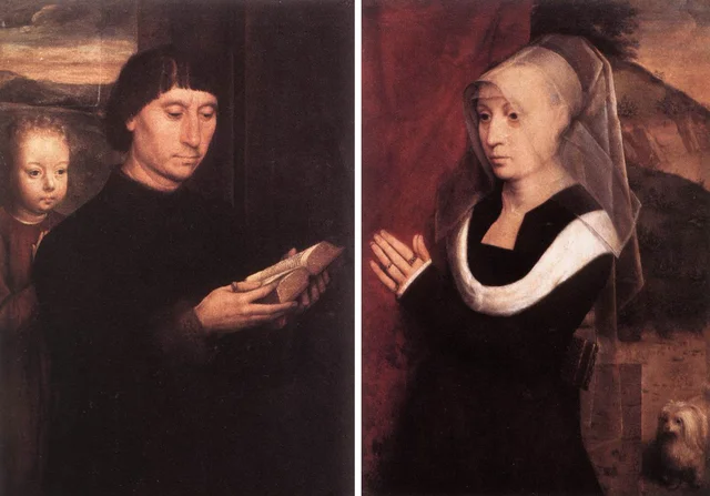 Diptych with two donors