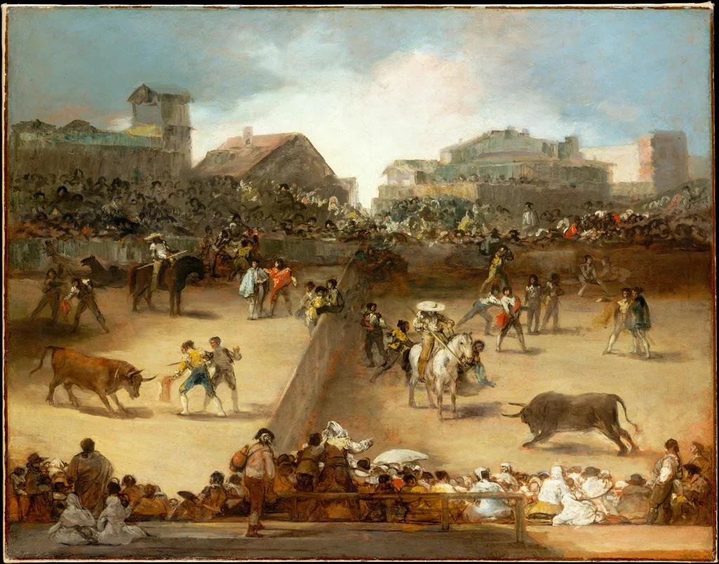 Corrida in un'arena divisa