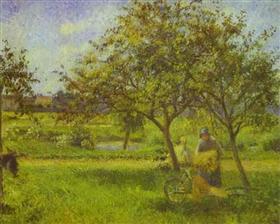 Die Schubkarre im Obstgarten, Le Valhermeil, Auvers-sur-Oise
