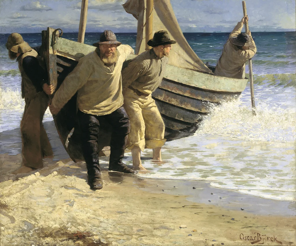 Botando el barco. Skagen