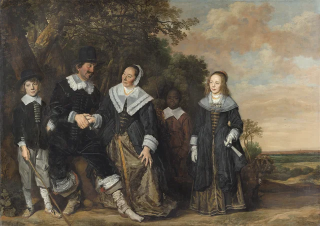 Family group in a landscape