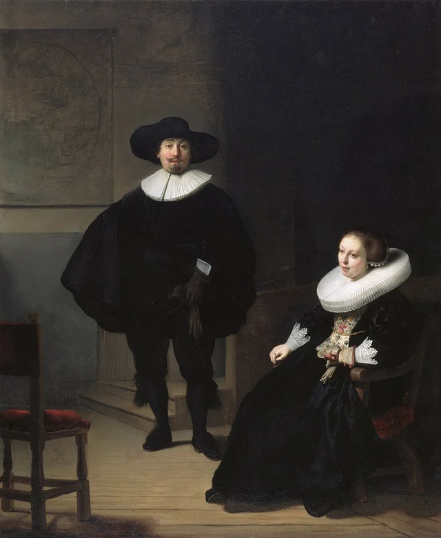 Dame und Herr in Schwarz