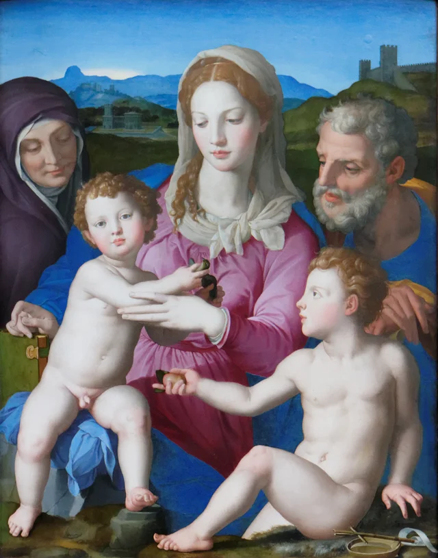 La Sainte Famille avec sainte Anne et le petit saint Jean-Baptiste