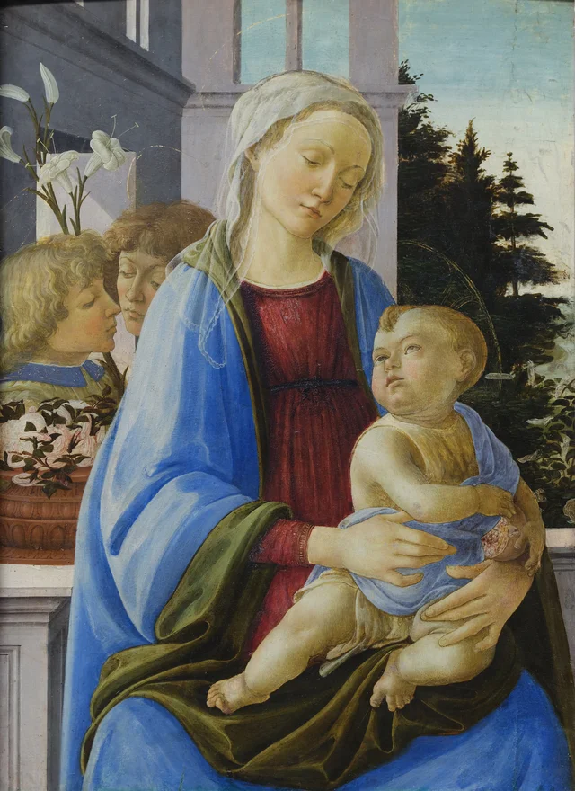 Madonna mit Kind und zwei Engeln