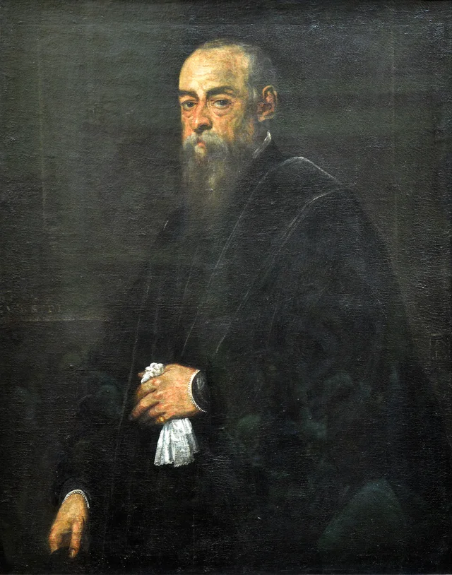 Portrait of Old Man Holding a Handkerchief