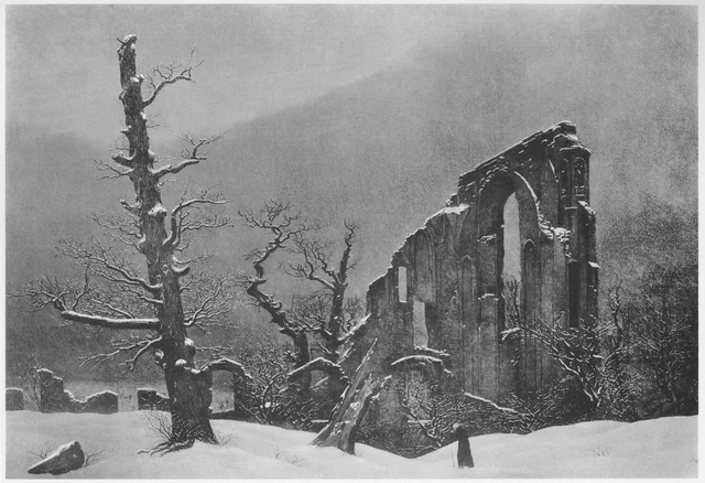 Mönch im Schnee