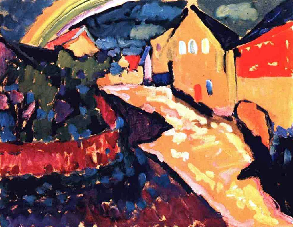 Murnau - Paesaggio con arcobaleno