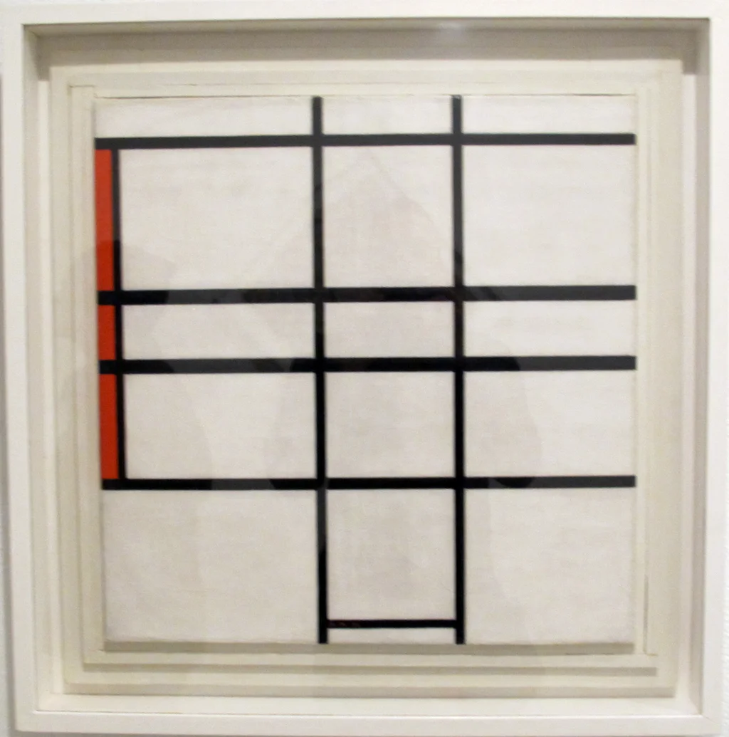 Composizione con bianco e rosso