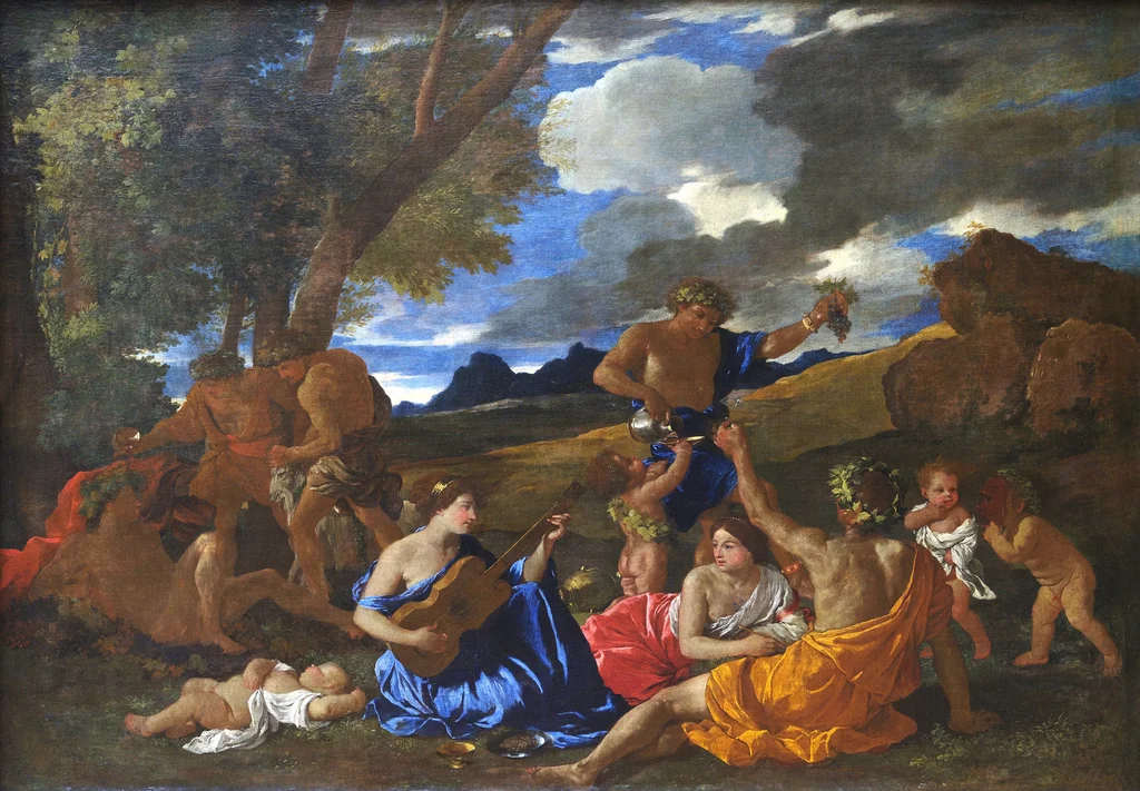 Bacchanal mit Lautenspieler