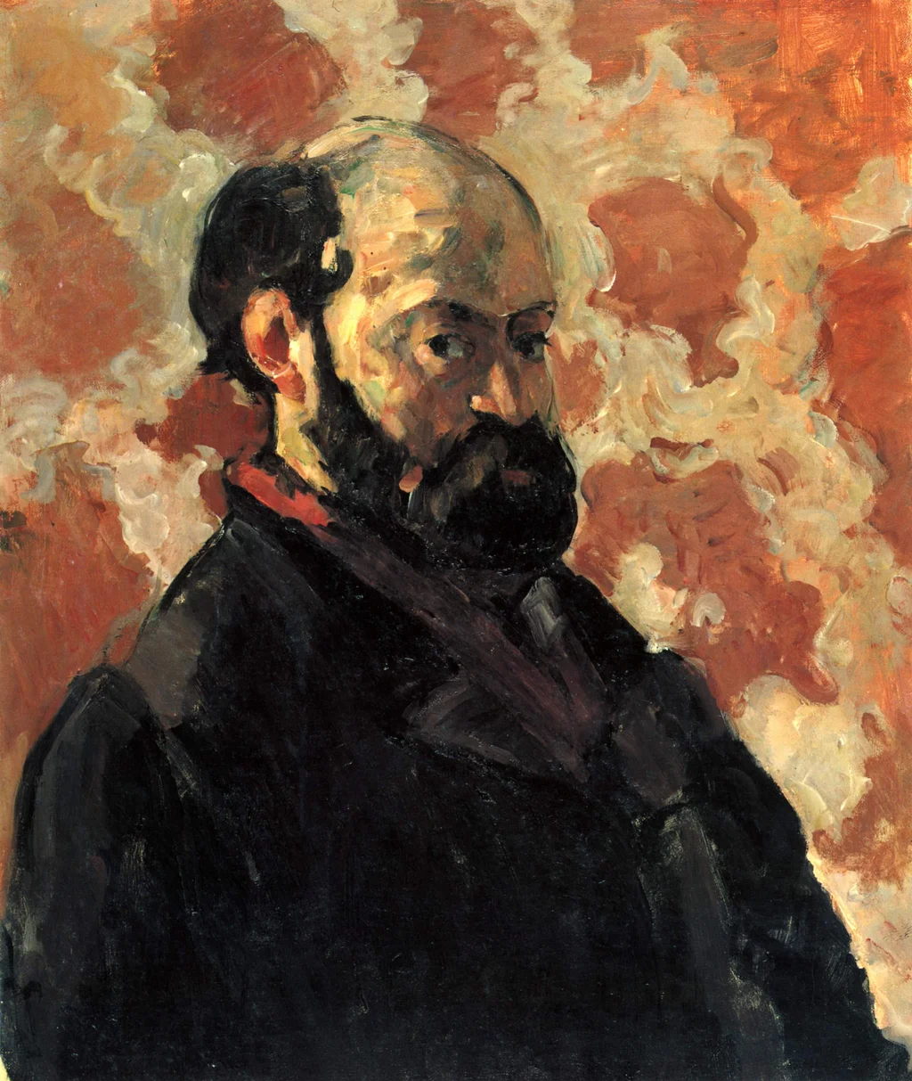 Ritratto dell'artista con sfondo rosa