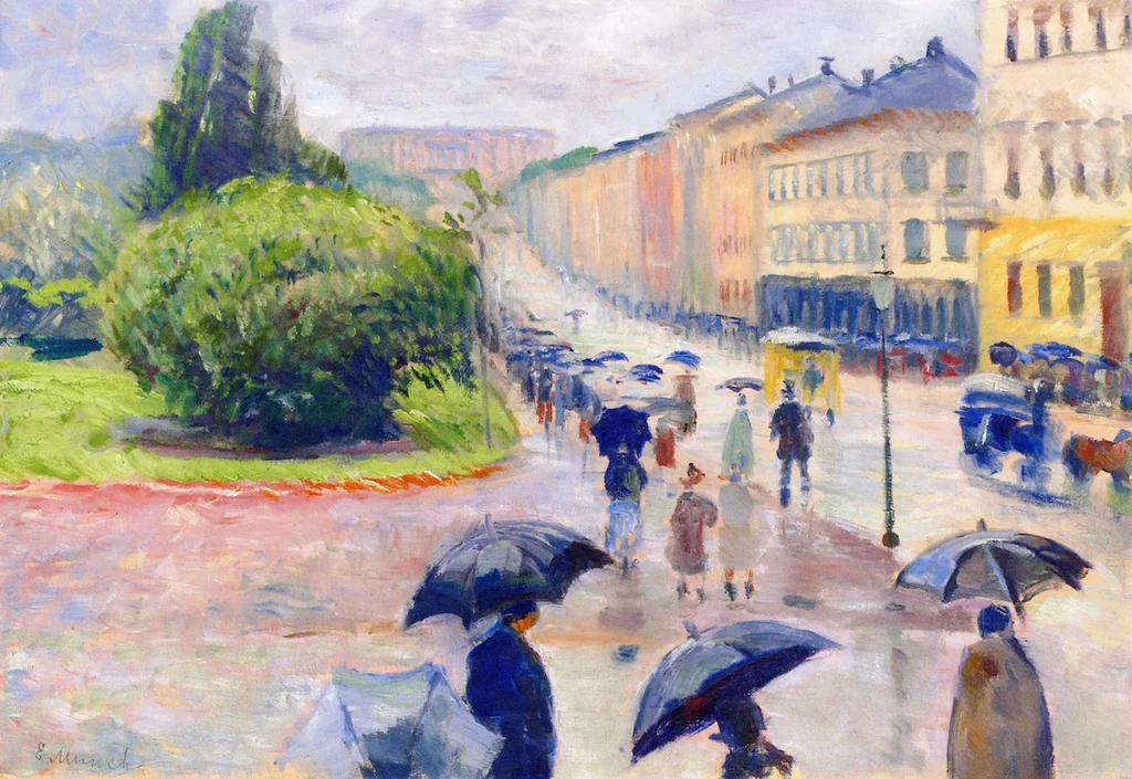 Karl Johan sotto la pioggia