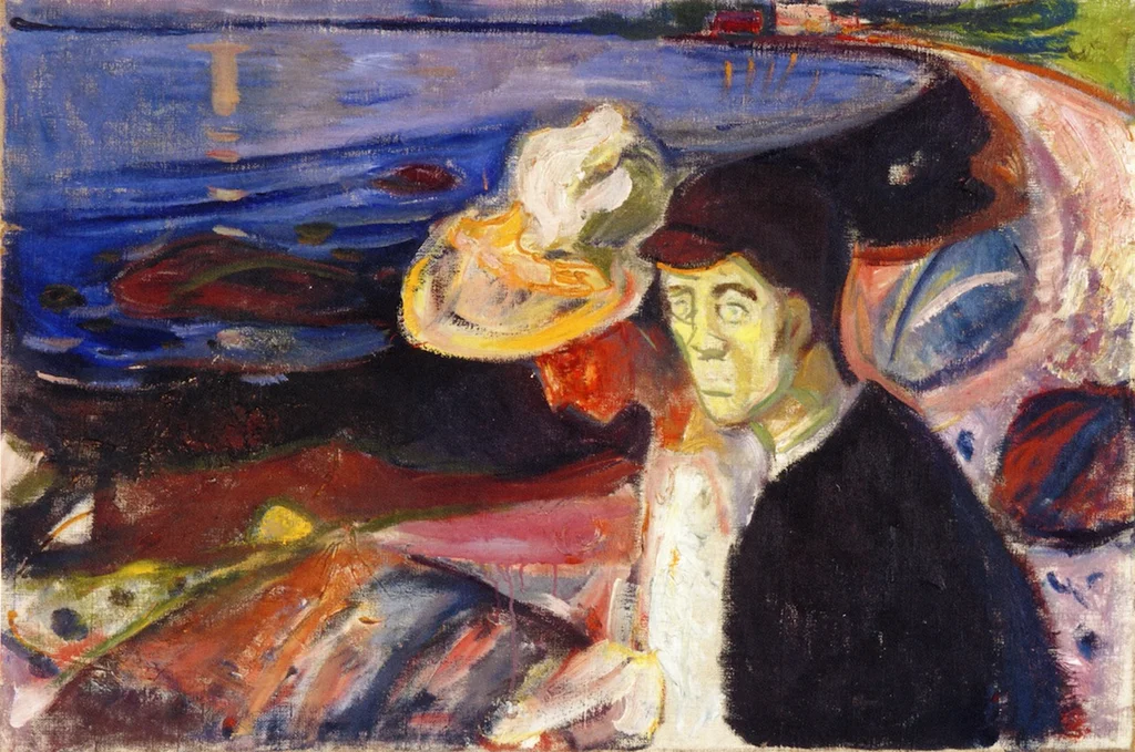 Mann und Frau am Strand