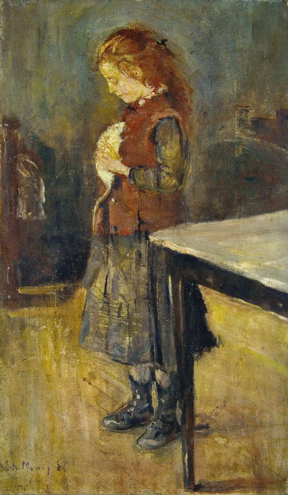 Red-Haired Girl with White Rat
