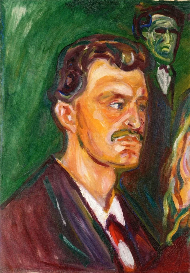 Self-Portrait against a Green Background