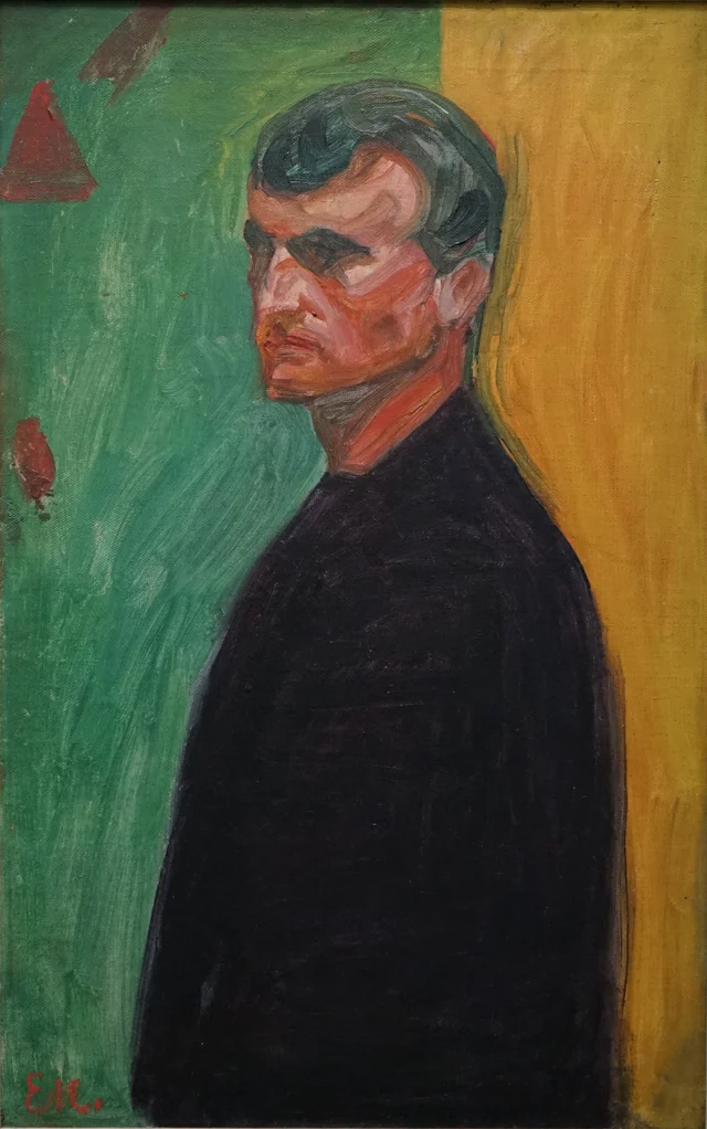 Self-Portrait against Two-Coloured Background