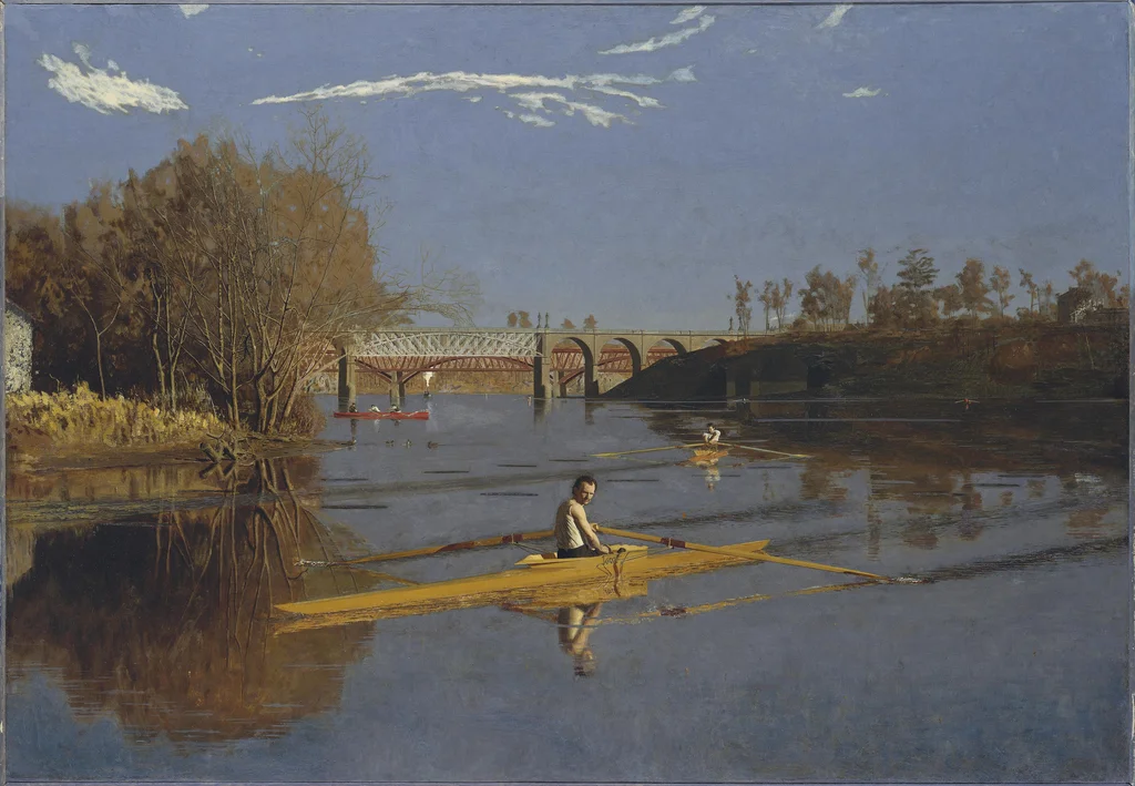 Max Schmitt en un scull individual